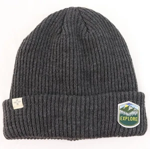 Nuevo gorro con puños tejido acanalado liso carbón sol + piedra para hombre talla única - Imagen 1 de 1