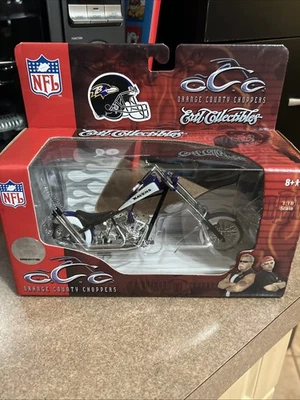 Rare 2005 ERTL NFL Baltimore Ravens Orange County Choppers 1:18 Motorcycle OCC - Image 1 of 4