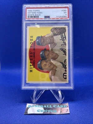 1959 Topps #262 Podres/Labine/Drysdale PSA 5 EX Hitter's Foes Dodgers HOF - Image 1 of 2