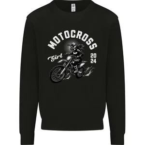 Motocross Girl motocross MotoX Dirt Bike Female Kids Sweatshirt Jumper - Picture 1 of 4