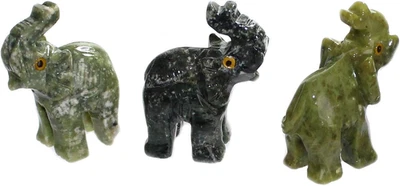 budawi® Serpentin Peru Edelstein Elefanten Deko Figur Dekotiere - Bild 1 von 3