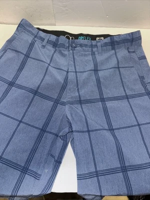 OPflex 滑冰游泳板短裤 4 路弹力男式 34 蓝色格子二手阅读 — 第 1/4 张图片