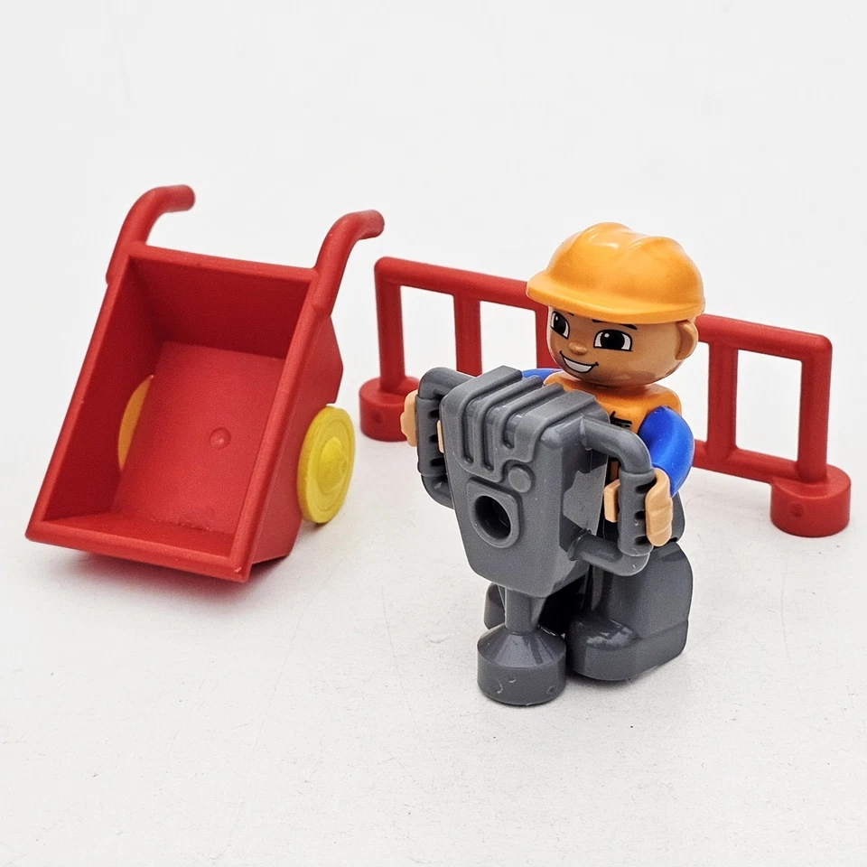 LEGO DUPLO Construction Site CONSTRUCTION WORKER with JACKHAMMER... - Image 1 of 1