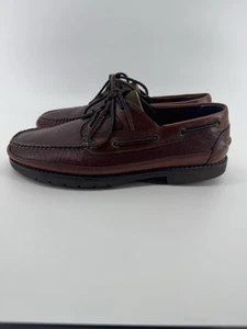 LL Bean Allagash Bootsschuhe Herren 11 D handgenäht braun Leder Mokassin - Bild 1 von 9