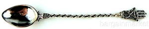 Sterling Silber Hand Yad Hamesh Judaischer Salzlöffel #457 - Bild 1 von 3