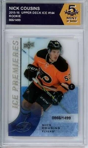 HCWPP - 2015-16 Upper Deck Ice #144 Nick Cousins Graded Rookie RC - 294279 - Picture 1 of 2