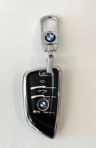 Car Key Case Shell Fob Cover Fit BMW X1 X2 X3 X4 X5 F15 X6 F16 G20 G30 Silver - Picture 1 of 8