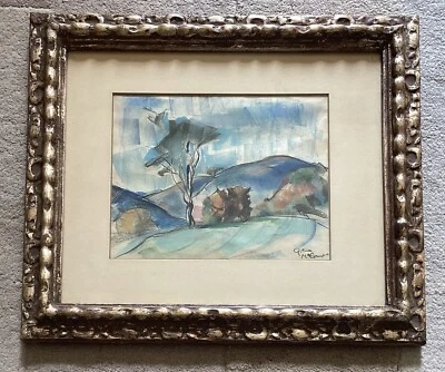 Desenho original em pastel e carvão Gene Francis McComas (1886 - 1982), assinado - Imagem 1 de 4