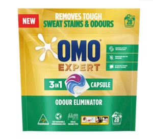 OMO Odour Eliminator 3-in-1 Detergent Capsules 56pk Free Shipping - Picture 1 of 2