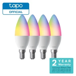 Tapo L430C 4 PACK Smart Light Bulb, Multicolour, Dimmable, Sync-to-Sound, Voice - Picture 1 of 10