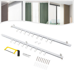 3-6ft Scalable Ceiling Curtain Track Ceiling Mounted Curtain Track Kit    