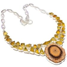 Solar Qurtz Druzy Agate, Citine Crystal Druzy Natural Gemstone Handmade Necklace