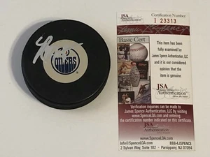 JSA Ryan Nugent-Hopkins Disco Firmado Certificado de Autenticidad Edmonton Engrasadores All Star Novato Auto Estampado Estampillada Estampada - Imagen 1 de 3