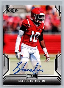 Blessuan Austin 2019 Leaf Draft Autographs BA-BA1 Football Card AUTO Rookie RC - Picture 1 of 2
