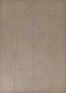 Muted Oushak Turkish Oriental Area Rug 8x10 Geometric Hand-knotted Wool - Picture 1 of 12