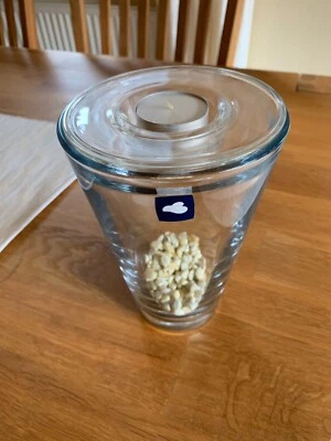 Glasvase von Leonardo mit Teelichtglasdeckel zum selber Dekorieren - NEU!!!!!!!! - Bild 1 von 3