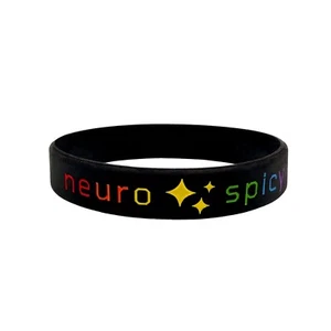 Neuro Spicy Armband Autismus Bewusstsein Armband schwarz Regenbogenband für Autisten - Bild 1 von 12