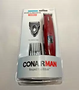 Conair Man Beard & Mustache Trimmer 3 All Purpose Comb Rechargeable 2 Pack - Picture 1 of 2