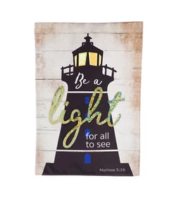 Bandera de lino Be a Light Garden, 14l8345bl - Imagen 1 de 1