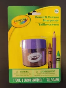 Crayola Bleistift- und Buntstiftspitzer lila zwei Größen zum Anspitzen von Buntstiften - Bild 1 von 6