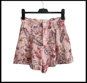 SHEIKE Pink Floral High Waisted Paperbag Shorts Pockets Size 10 - Picture 1 of 6
