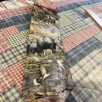 Especies en peligro de extinción corbata hombre sabana africana elefantes profesor de biología  Foto 1 de 4