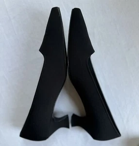 Coloriffics Dressy Shoes Satin Pumps 9.5 M Kitten Heels Black Nicole - Picture 1 of 8