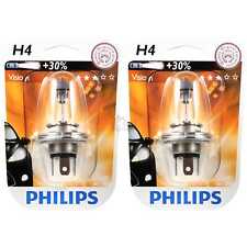 2x Philips Visione H4 12V 60/55W Base P43t 30% più Luminosa