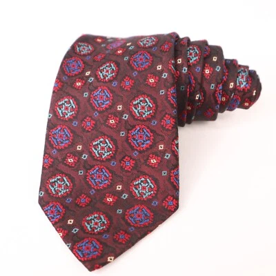 Corbata de seda para hombre Missoni Cravatte diseñador geométrica multicolor hecha en Italia Foto 1 de 4