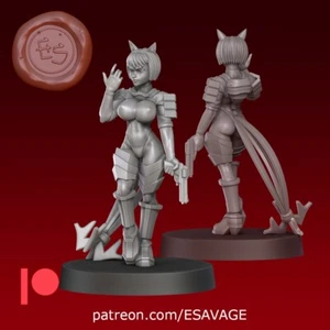 Sairos Gunslinger Pinup Sci-Fi Miniature Tabletop RPG Pathfinder - Picture 1 of 1