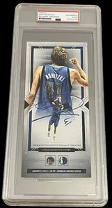 Dirk Nowitzki Signed #41 Jersey Retirement Ticket Stub Psa Slab Dallas Mavericks - Picture 1 of 2