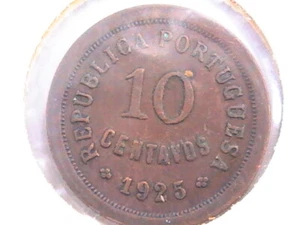 PORTUGAL 10 CENTAVOS 1925 LITTLE WEAR GREAT DETAIL - Picture 1 of 3