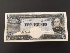 5 pounds 1961 Coombs/Wilson VF - Picture 1 of 2