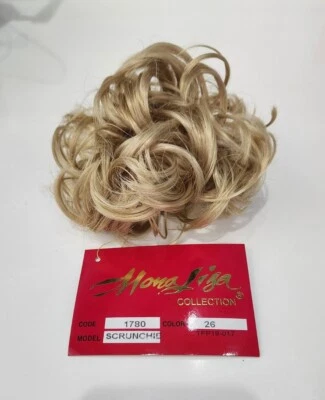 Curly Scrunchie Ponytail Synthetic 3" 26 Medium Gold Blond Messy Bun - Image 1 of 4