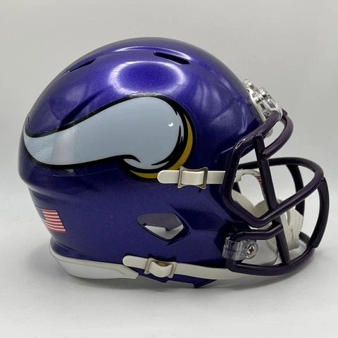Minnesota Vikings CUSTOM Riddell Speed Metallic Purple Mini Football Helmet Cover