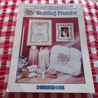 😇 Dimensions Ellen Blonder Wedding Promise Cross Stitch pattern vtge booklet ** - image 1 of 4