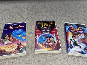 Black Diamond Aladdin VHS Tape, Return of Jafar and King of Thieves - Picture 1 of 14