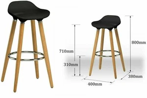 Taburete de barra de desayuno taburete acolchado compacto taburete acolchado silla alta asiento hogar taburete de bar - Imagen 1 de 15
