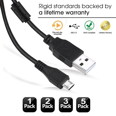 【Extreme-Fast】 10ft 3ft Micro USB A to USB 2.0 B Data Sync Charger Cable Cord - Image 1 of 4