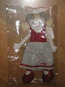 doudou BERLINGOT Poupée FILLE DOLL PUPPE CHAPEAU ROBE pois gris rouge NEUF 9 - Picture 1 of 2