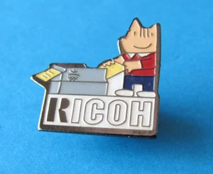 1992 OLYMPIC RICOH Printer Sponsor Pin Badge. VGC. Back stamped. - Picture 1 of 2
