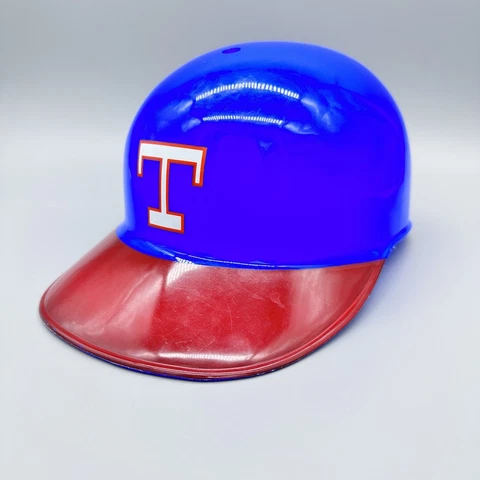 Vintage Texas Rangers Plastic Baseball Helmet Full Size Souvenir MLB Laich Cover