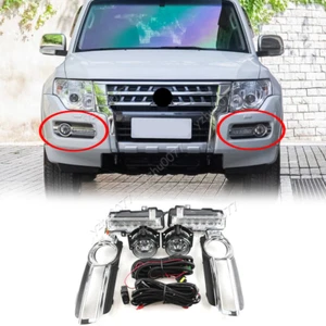 2015-2019 For Mitsubishi Pajero V93 V97 LED DRL&Halogen Front Fog Lamp Light Kit - Picture 1 of 12