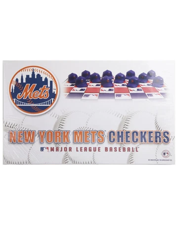 MLB New York Mets Vs Braves Rivalry Miniature Helmets Checker Set Cover