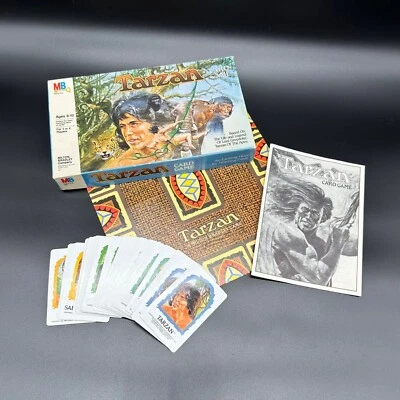 Vintage Card Matching Game Tarzan 1984 Milton Bradley Strategy Retro Family Fun - Image 1 of 4
