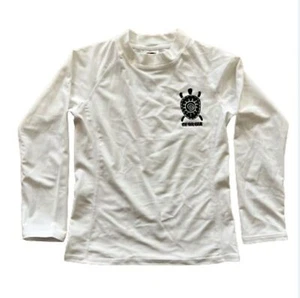 Coastalista Medium unisex kids long sleeve Rashguard Swim Top White Georgia - Picture 1 of 10