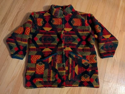Eastern Mountain Sports Jacket Womens XL Southwest USA Vintage Fleece Deep Pile - Image 1 of 4