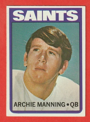 1972 Topps - Archie Manning #55 Rookie N.O. SAINTS EN MUY BUEN ESTADO/EN MUY BUEN ESTADO+ Foto 1 de 4