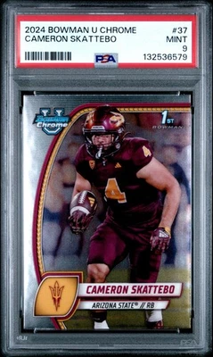 Patinaje con cámara cromada Bowman University 2024 1st Prospect Rookie #37 PSA 9 ASU Foto 1 de 2