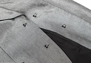 Chaqueta Usada COMME des GARCONS HOMME PLUS Gancho Metálico Botón Plateada M Hombres s - Imagen 1 de 12